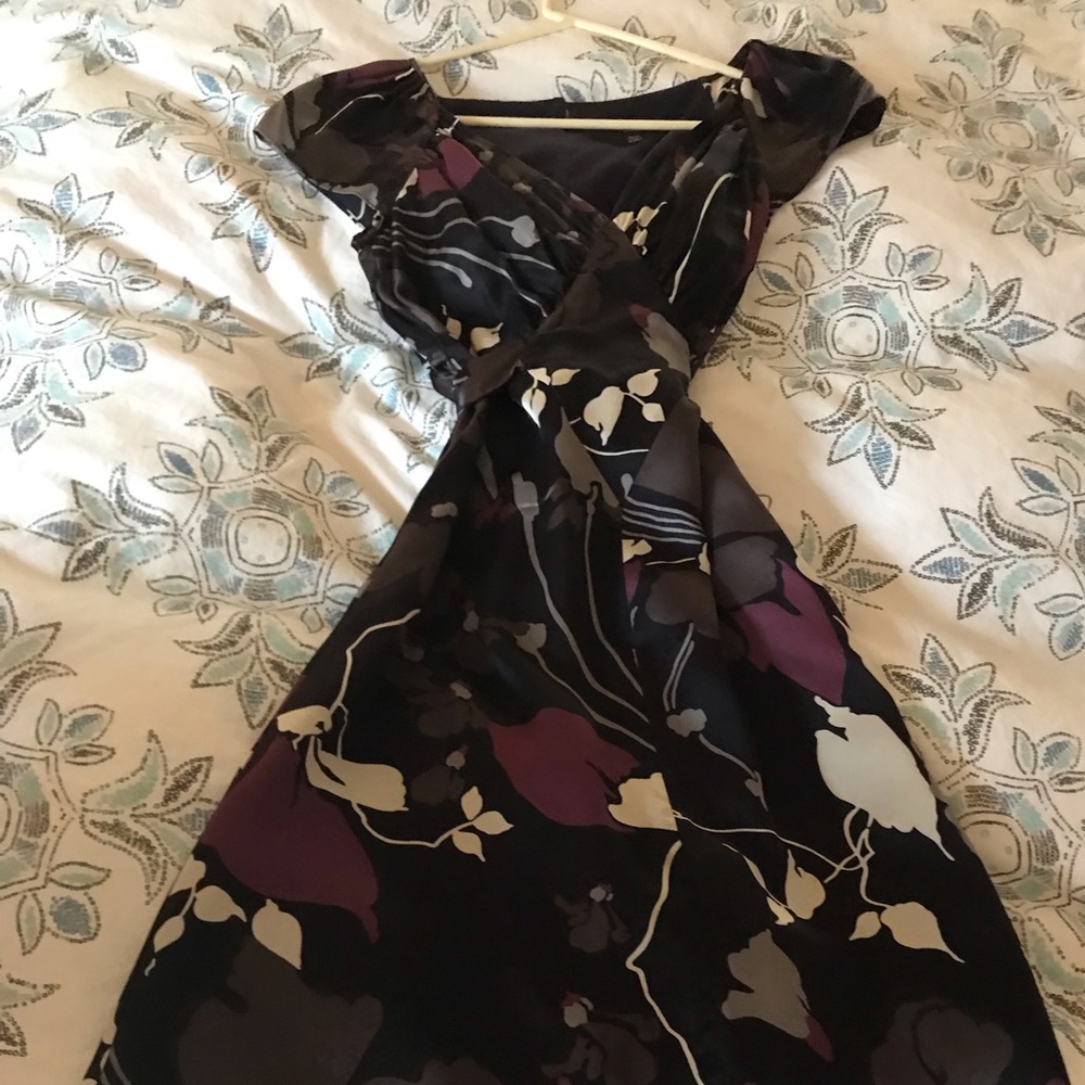Ted Baker floral print silk cocktail dress